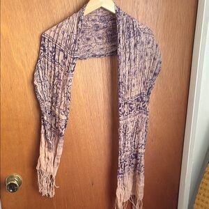 Elegant Purple and Tan Scarf